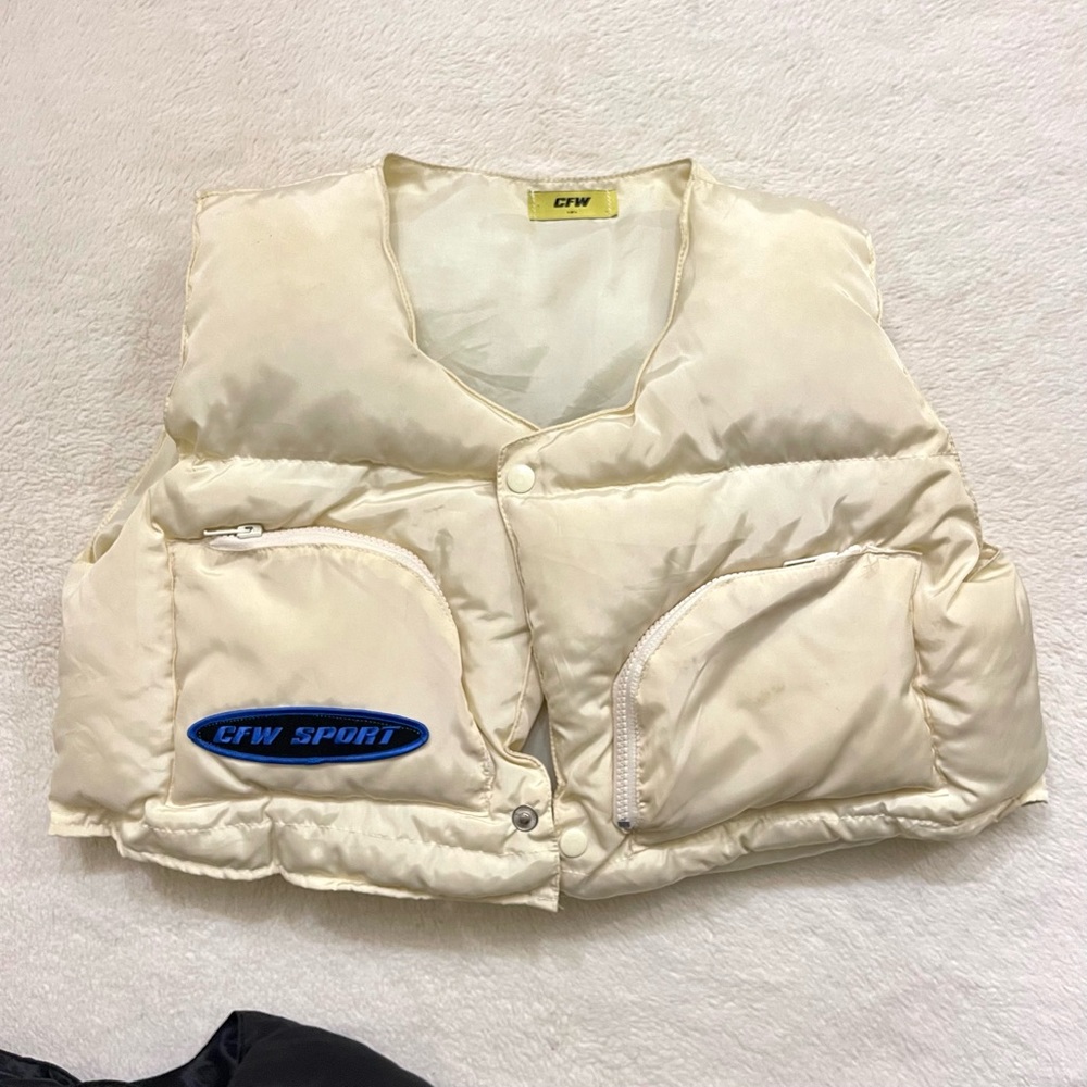CFW puffer cropped vest
